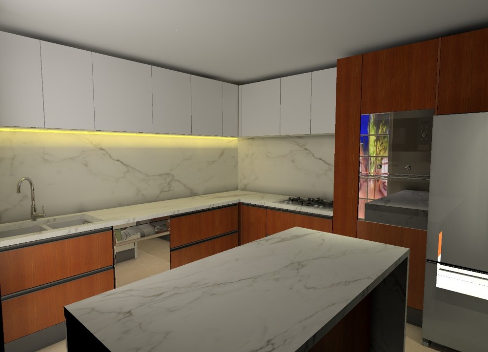 New luxury condo kitchen in Washington DC.