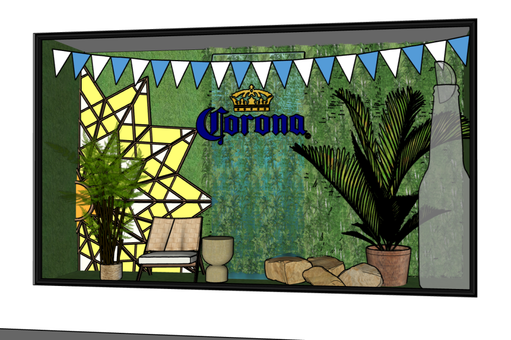 Tropical Liquor Store Display with Corona