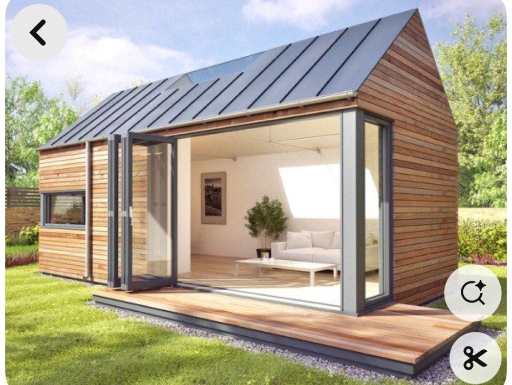 Eco-Friendly Pod designed with Solar Energy on Sloped Ground.